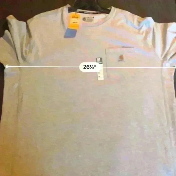 New Carhartt Force Short Sleeve Gray Pocket Tee - Picture 5 of 8